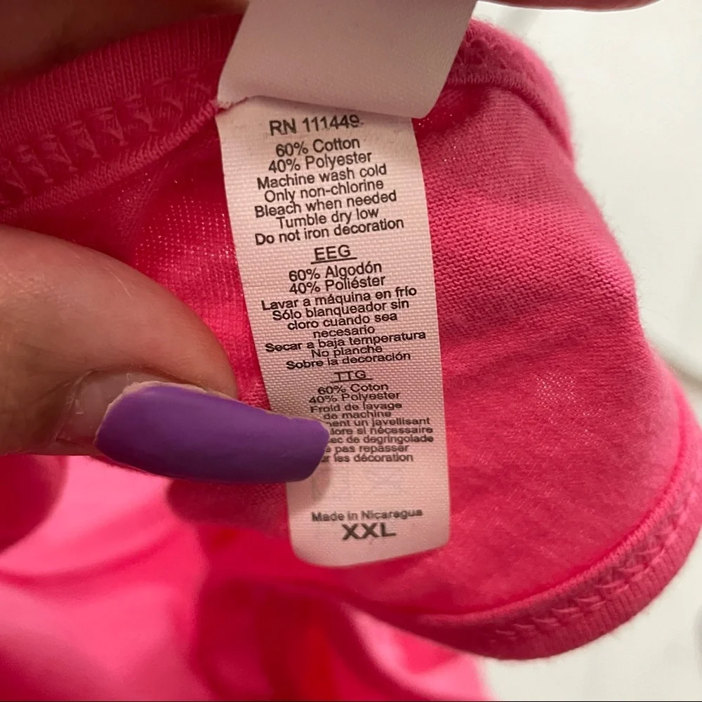 Next Level Apparel Pink Maternity Graphic Tank Top Size XXL - Picture 4 of 7